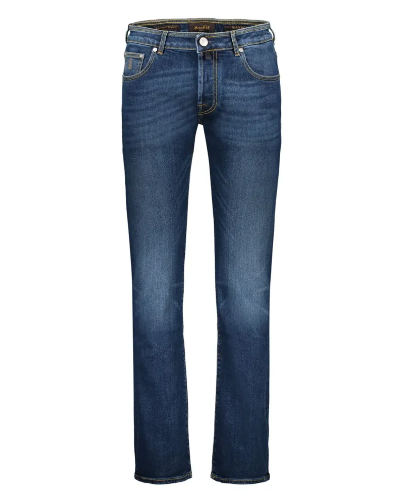 MOORER Jeans mit geradem Bein - Blau Blau