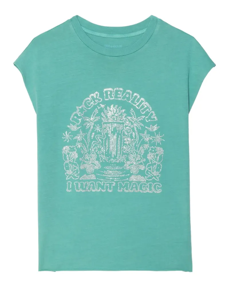 Zadig & Voltaire Cloe cap-sleeves T-shirt - Grün Grün