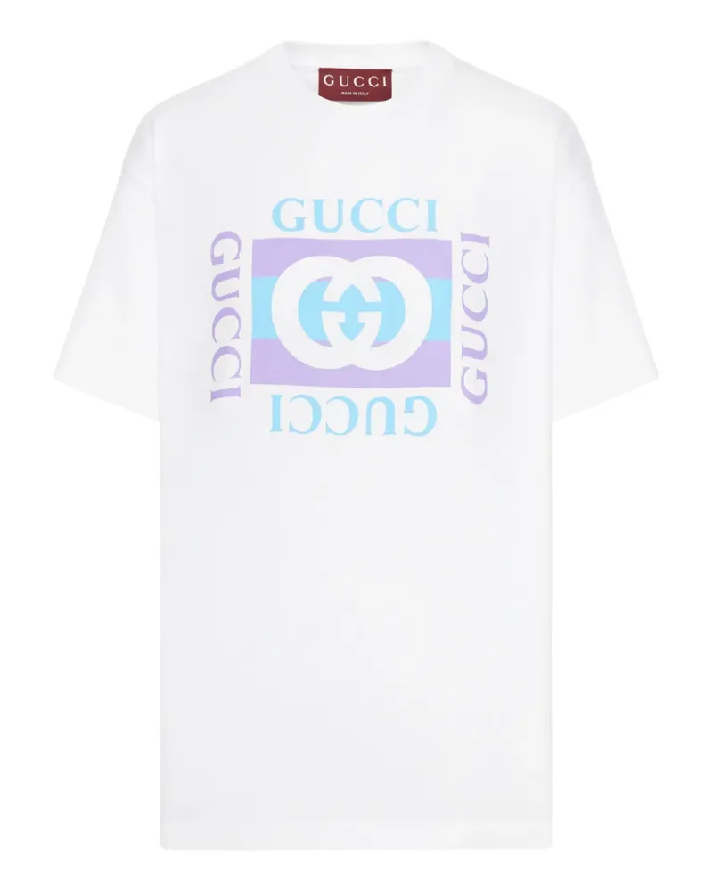 Gucci T-Shirt mit GG - Weiß Weiß