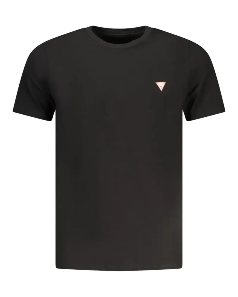 Guess logo-patch T-shirt - Schwarz Schwarz