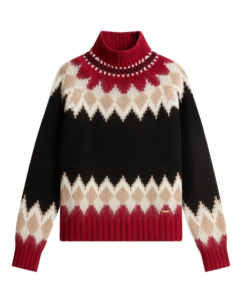 Woolrich Fair Isle patterned crew-neck sweater - Schwarz Schwarz