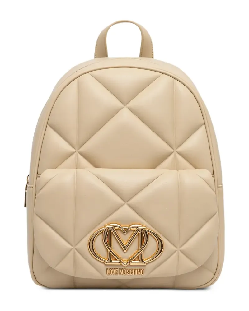 Moschino Gesteppter Rucksack - Nude Nude