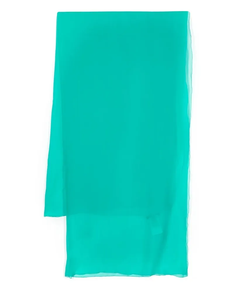 Alberta Ferretti Leichter Seidenschal - Grün Grün