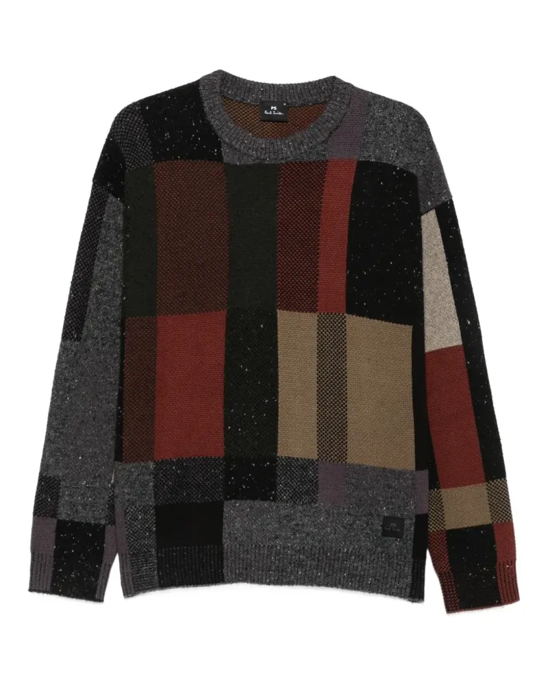 Paul Smith Pullover in Colour-Block-Optik - Grau Grau