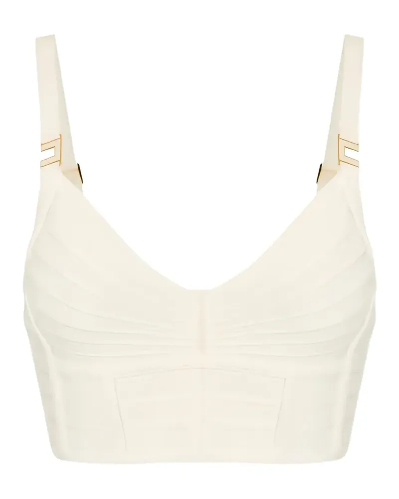 Elisabetta Franchi ribbing metal tank top - Nude Nude