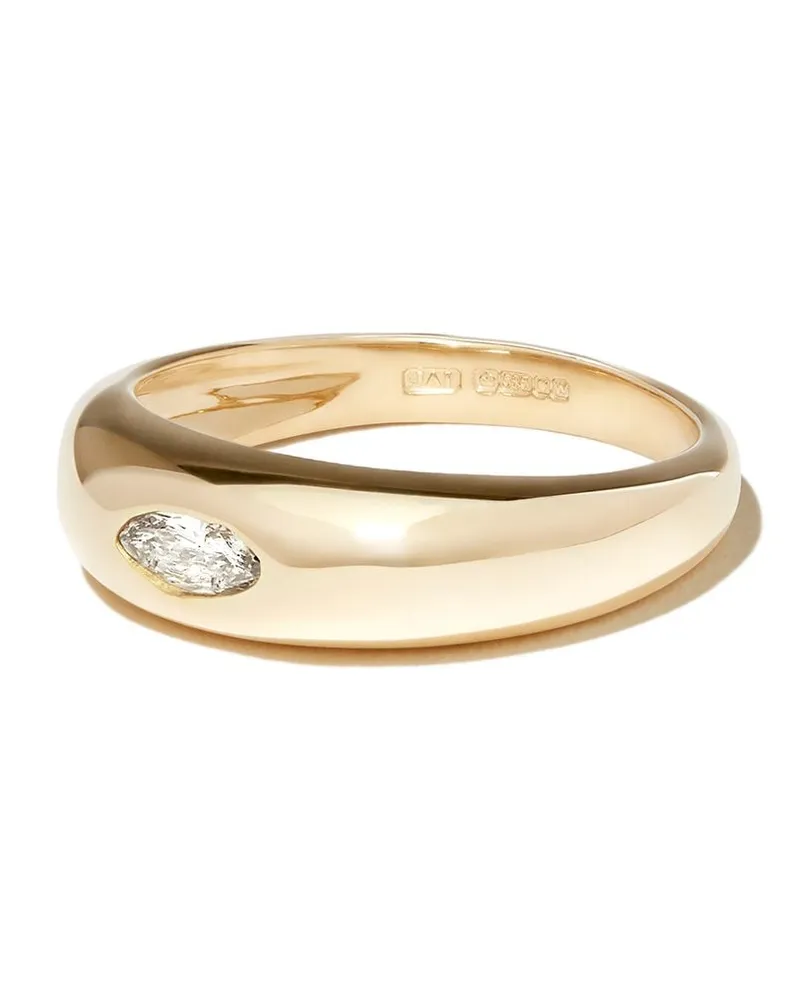 Jacquie Aiche 14kt Gelbgoldring mit Diamanten Gold
