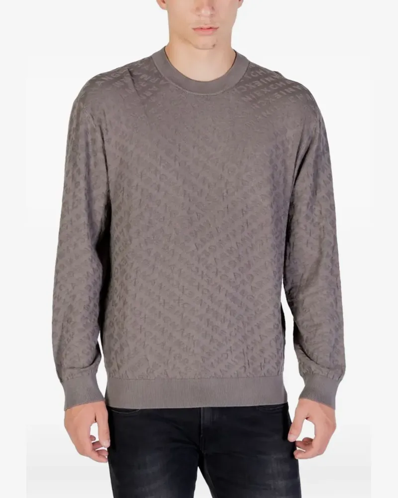 Armani Exchange logo-patterned sweatshirt - Grau Grau