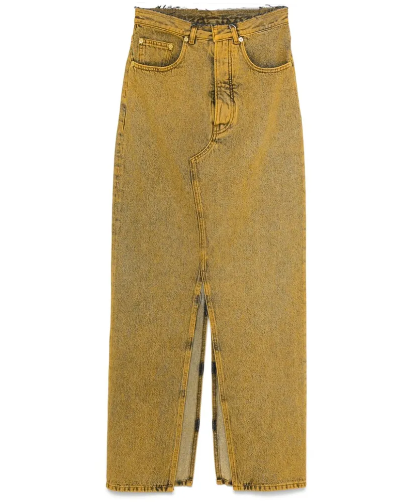 Maison Margiela Langer Jeansrock - Gelb Gelb