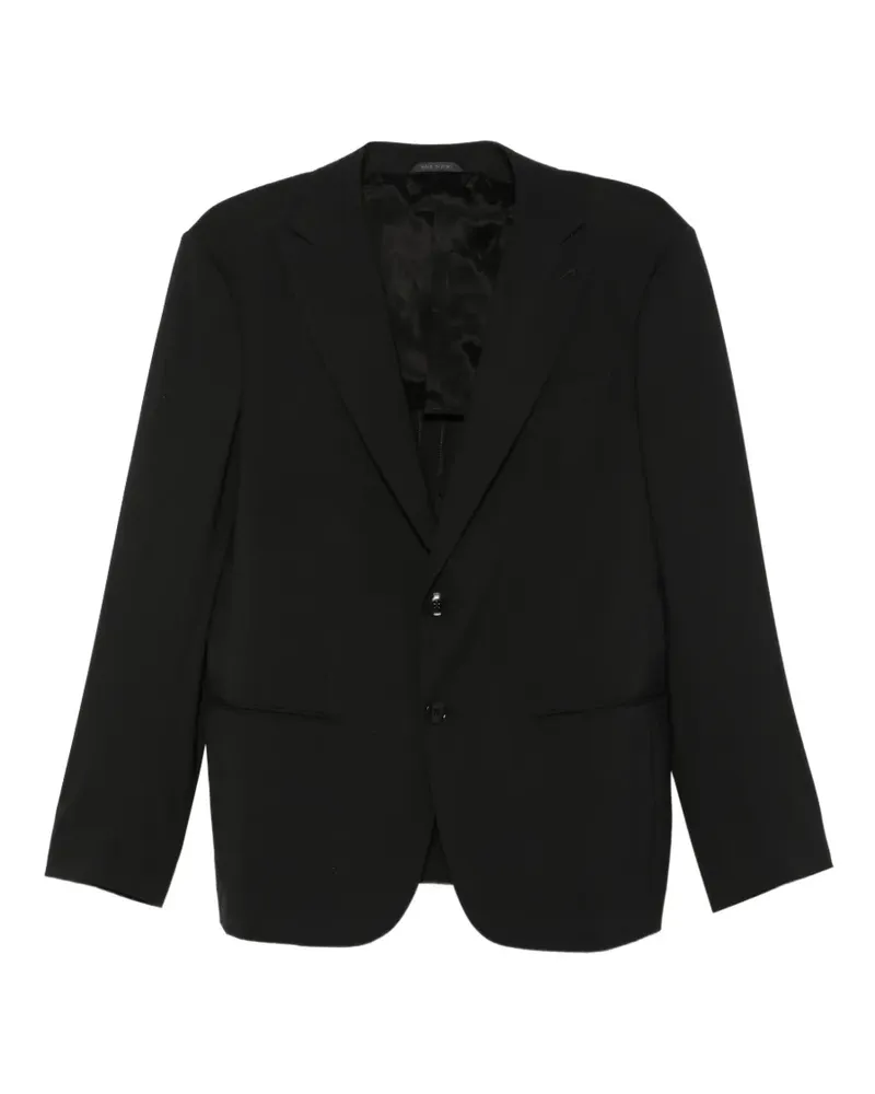 Giorgio Armani Anzug mit fallendem Revers - Schwarz Schwarz