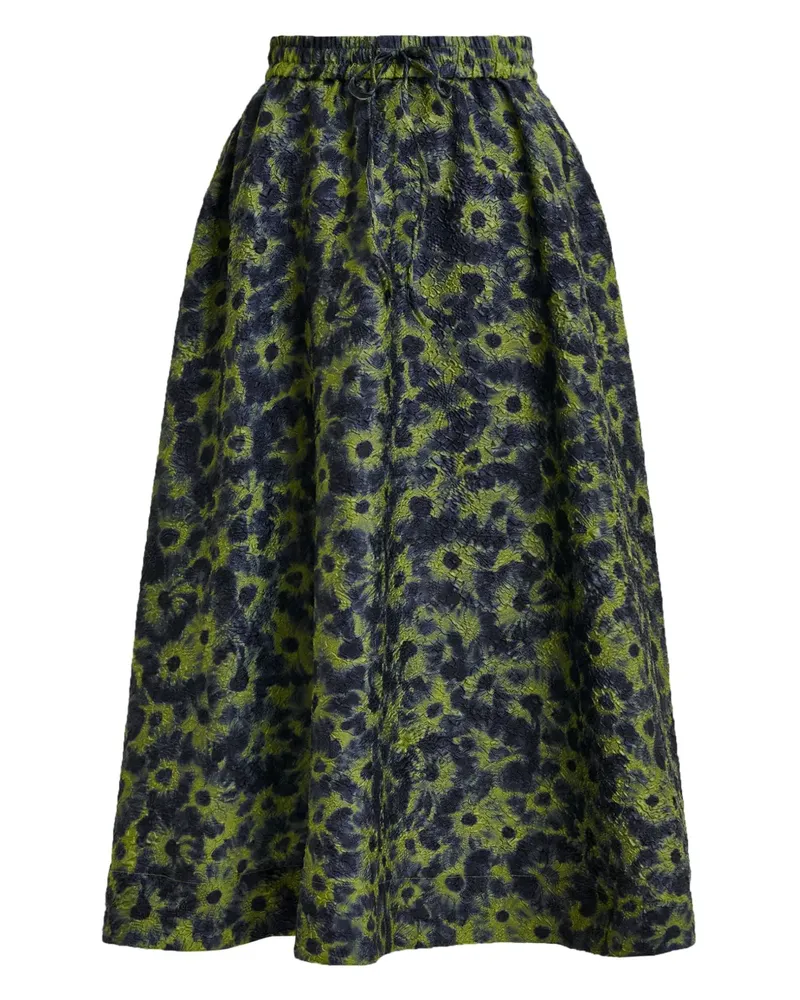 Essentiel Rock mit Blumen-Print - Grün Grün