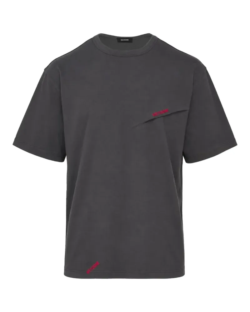 WE 11 DONE T-Shirt mit Logo-Print - Grau Grau