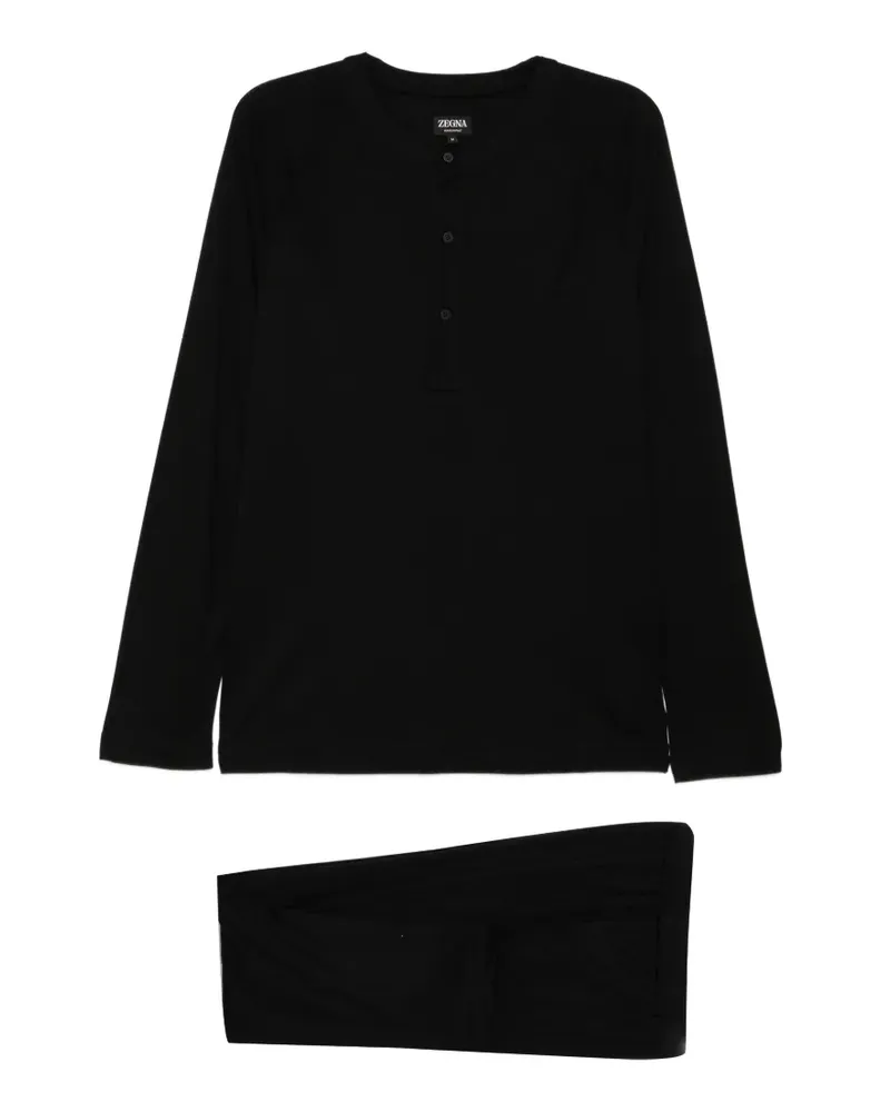 Ermenegildo Zegna Loungewear-Set aus Hose und T-Shirt - Schwarz Schwarz