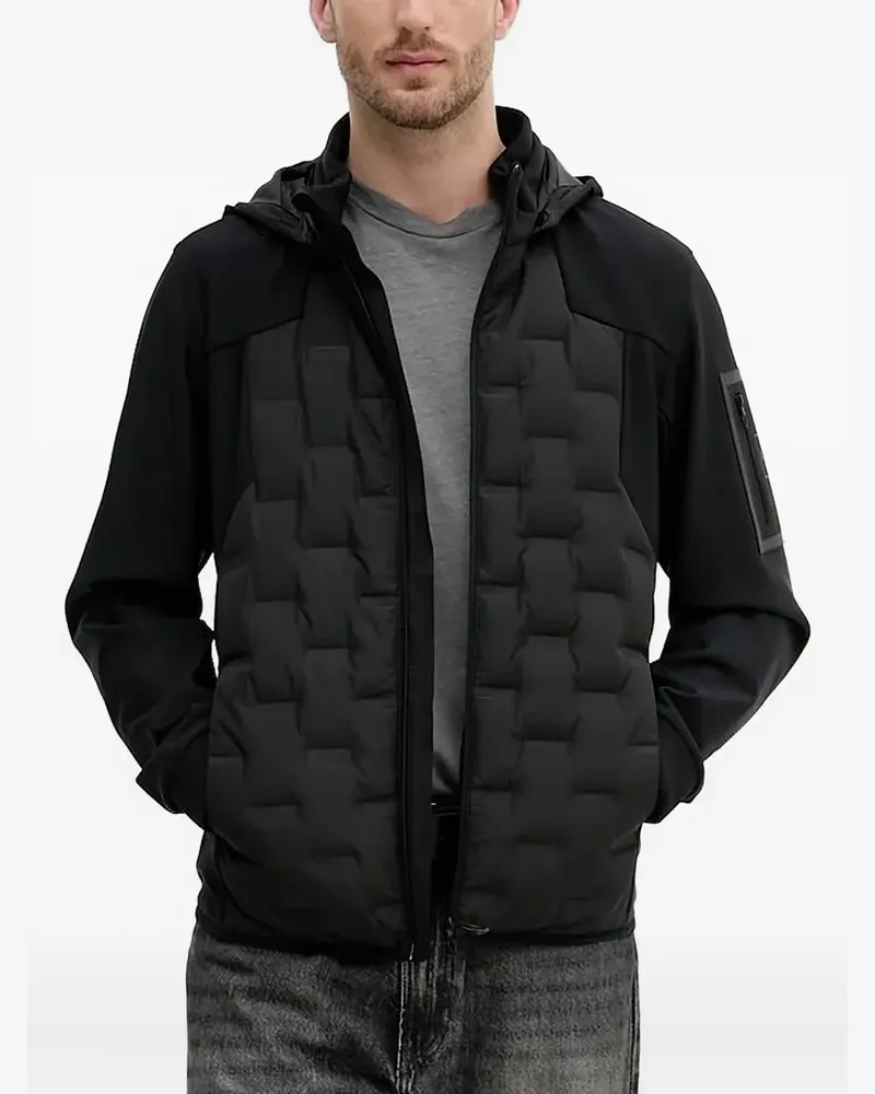 HUGO BOSS Gesteppte Kapuzenjacke - Schwarz Schwarz