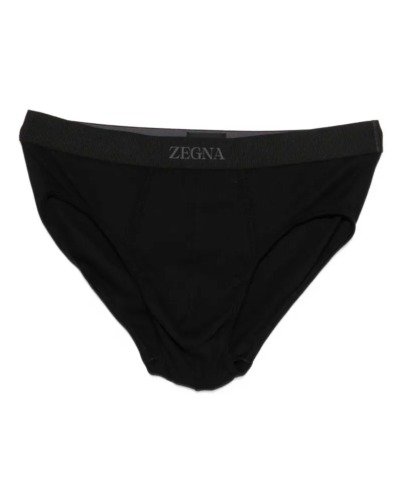 Ermenegildo Zegna Slip mit Logo-Bund - Schwarz Schwarz