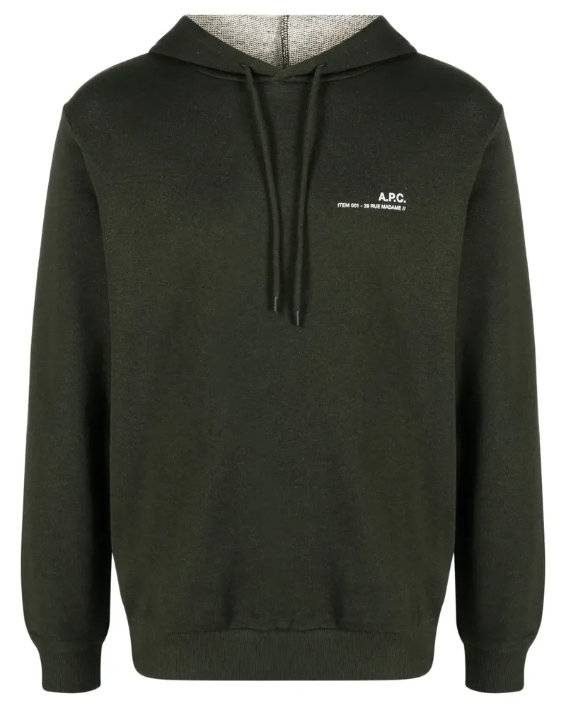 A.P.C. Hoodie mit Kordelzug - Grün Grün