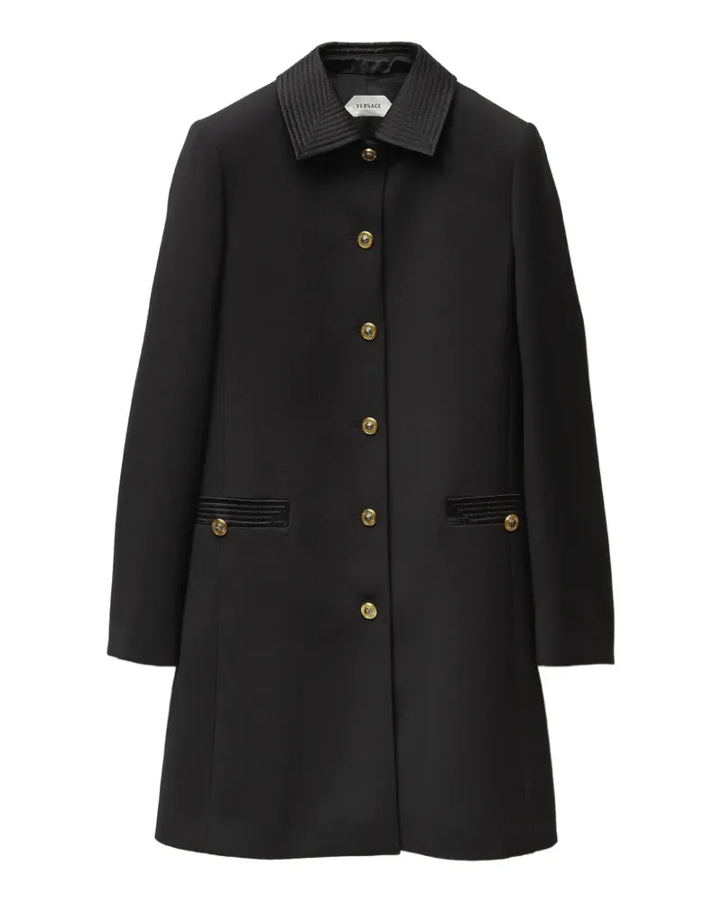 Versace natté wool coat - Schwarz Schwarz
