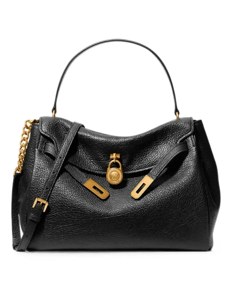Michael Kors Große Hamilton Moderne Satchel-Tasche - Schwarz Schwarz