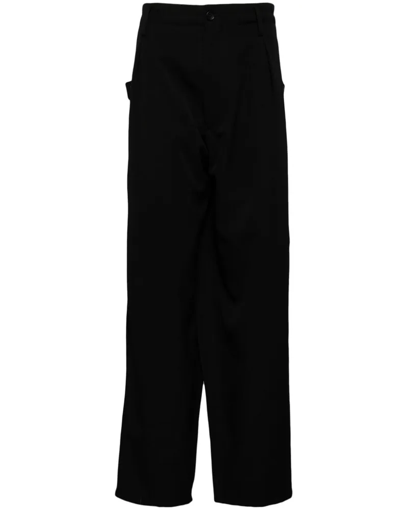 Yohji Yamamoto Hose mit Bundfalten - Schwarz Schwarz