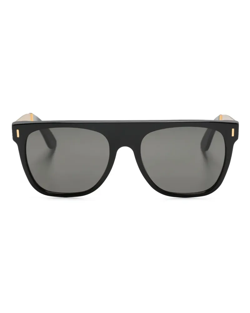 RETROSUPERFUTURE Flat Top Sonnenbrille mit Oversized-Gestell - Schwarz Schwarz