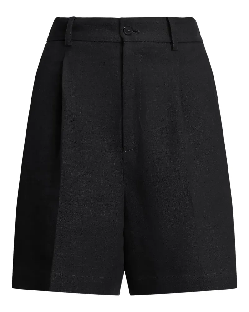 Ralph Lauren Klassische Leinenshorts mit Falten - Schwarz Schwarz