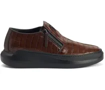 Slip-On-Sneakers mit Kroko-Optik