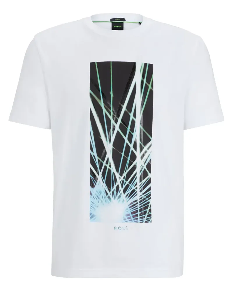HUGO BOSS T-Shirt mit grafischem Print - Weiß Weiß