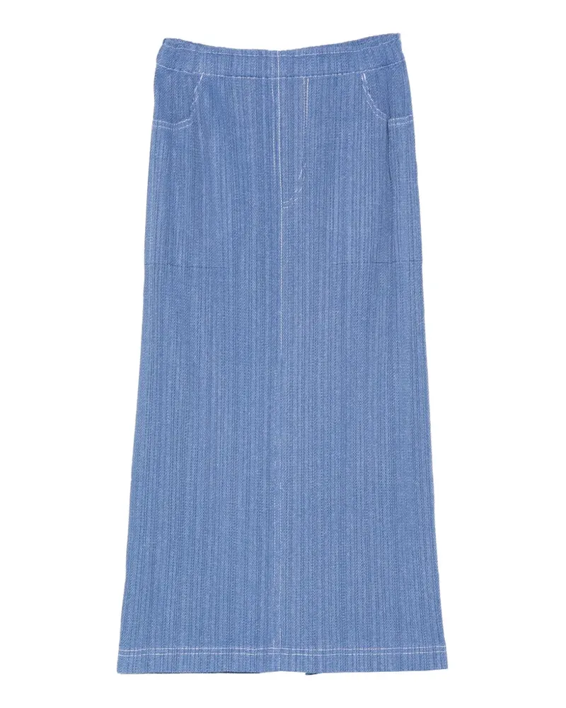 Issey Miyake Jeans-Midirock mit Falten - Blau Blau