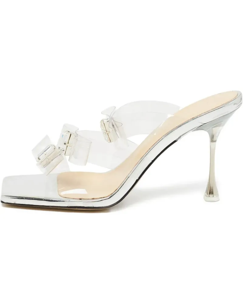 Mach & Mach Sandalen mit Kristallen 90mm - Weiß Weiß