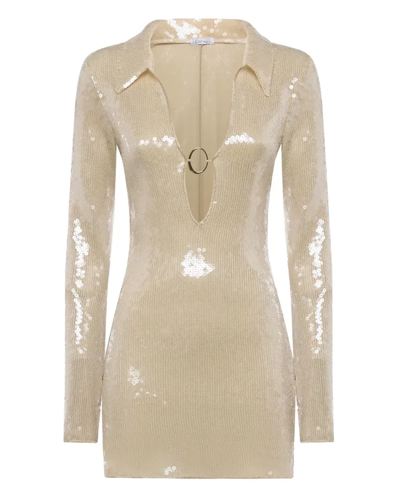 Oséree Marylin Minikleid mit Pailletten - Nude Nude