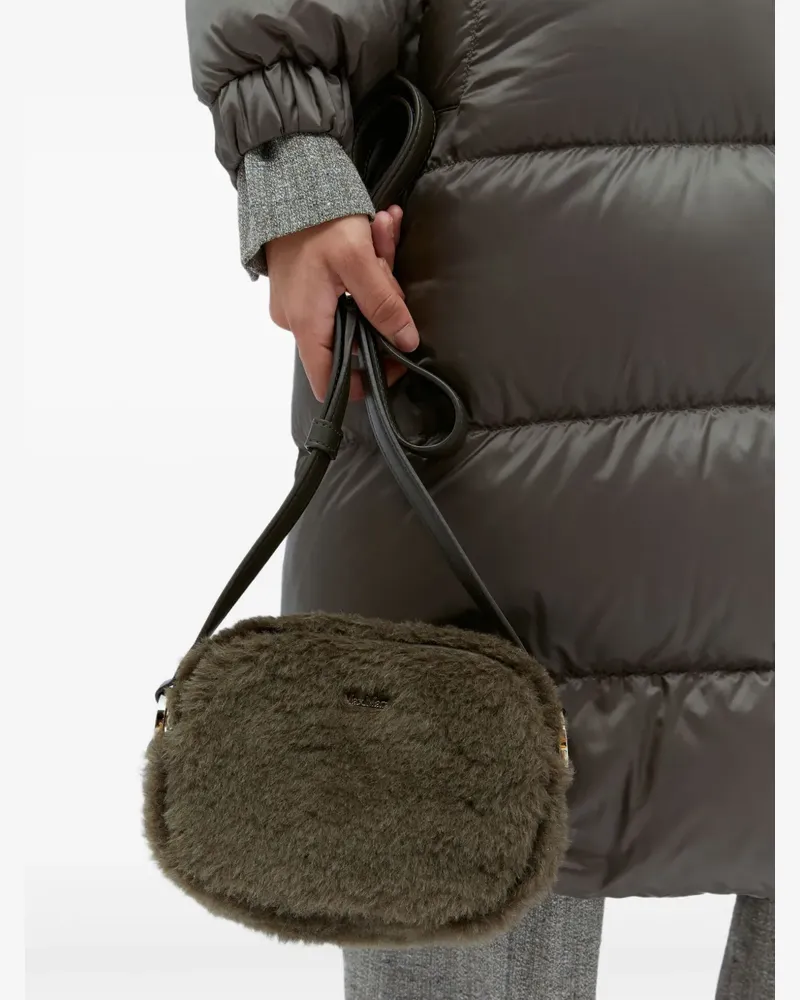 Max Mara Umhängetasche mit Logo-Schild - Grün Grün