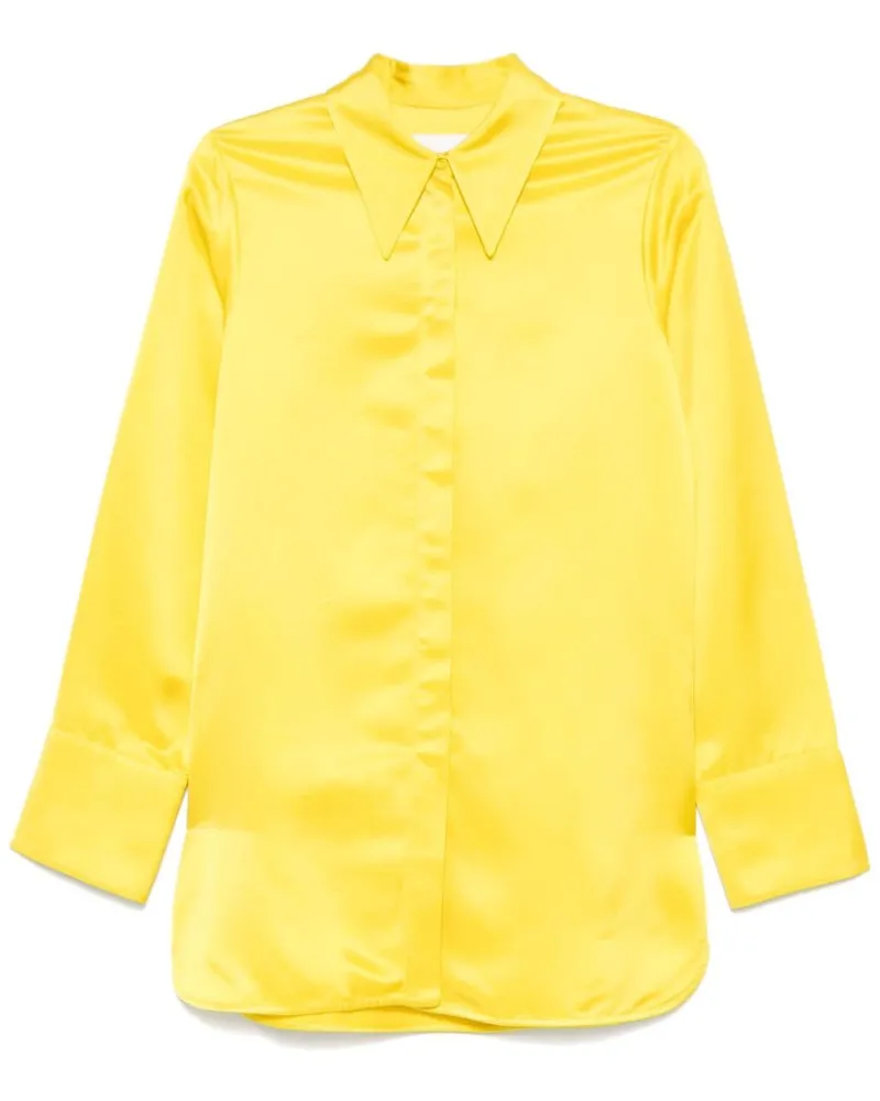 Jil Sander Hemd aus Satin - Gelb Gelb