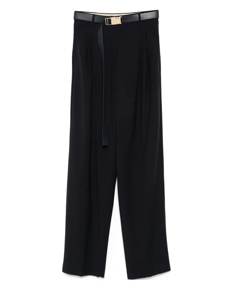 Max Mara Hose mit Gürtel - Blau Blau