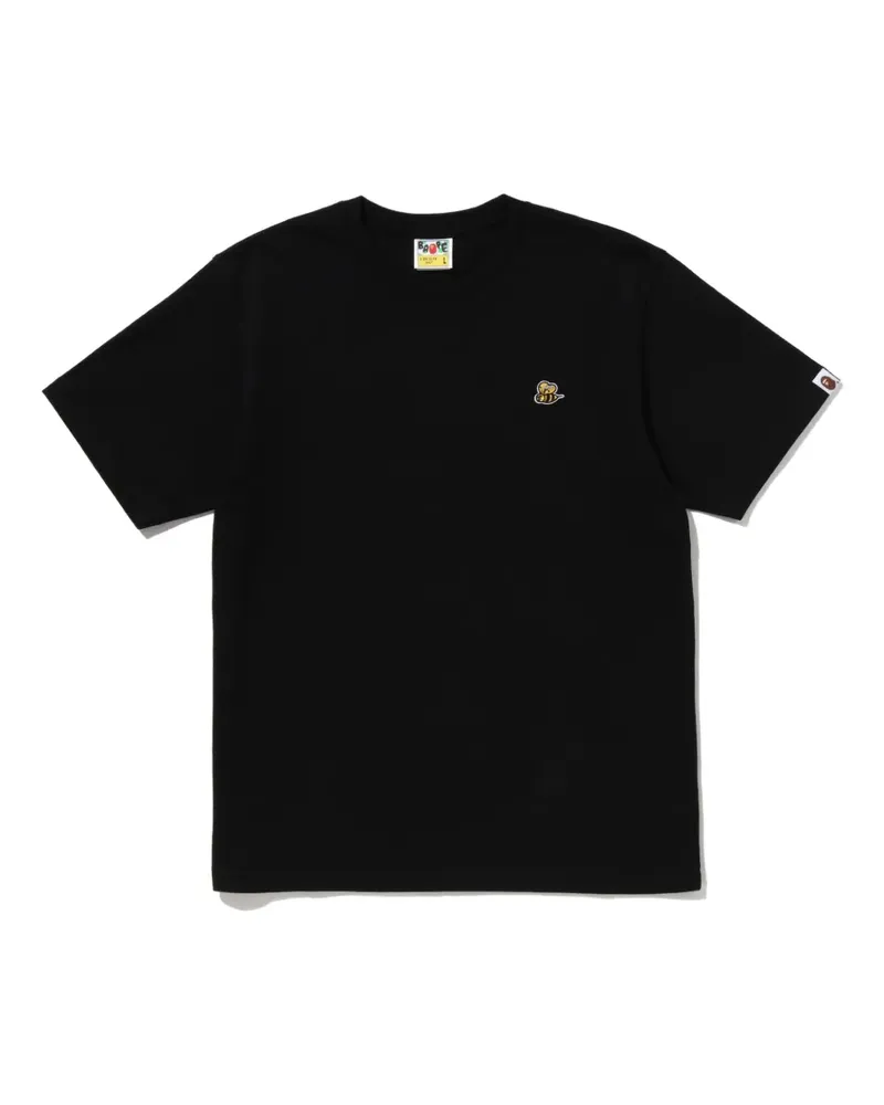 BAPE Bape Bee T-Shirt mit Logo-Stickerei - Schwarz Schwarz
