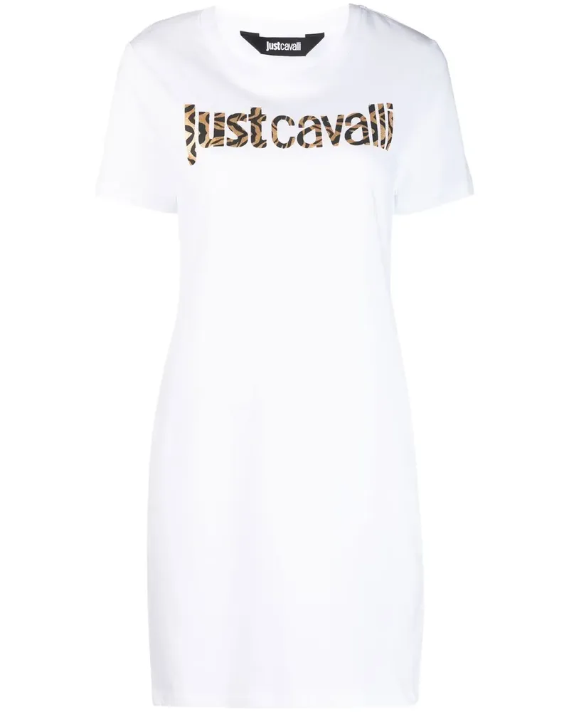 Just Cavalli Hemdkleid mit Animal-Print - Weiß Weiß