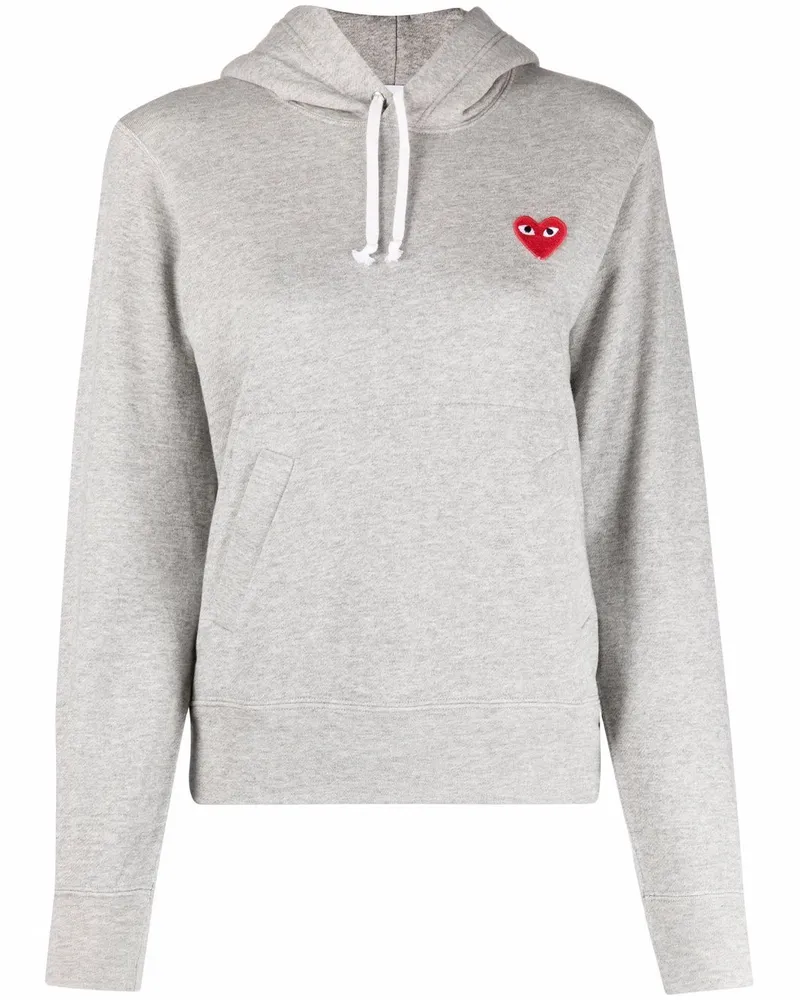 Comme des Garçons Hoodie mit Patch-Detail Grau