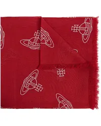 Vivienne Westwood Schal mit Orb-Print Rot