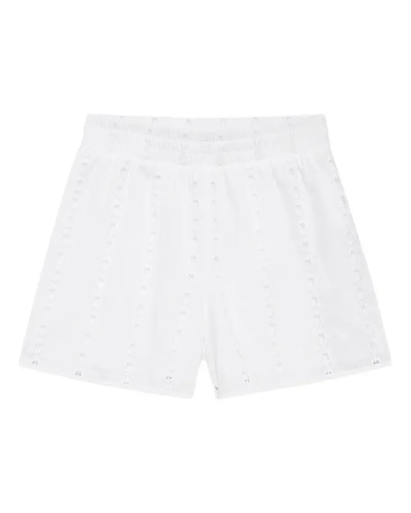 Anine Bing Eyelet Kam Shorts - Weiß Weiß