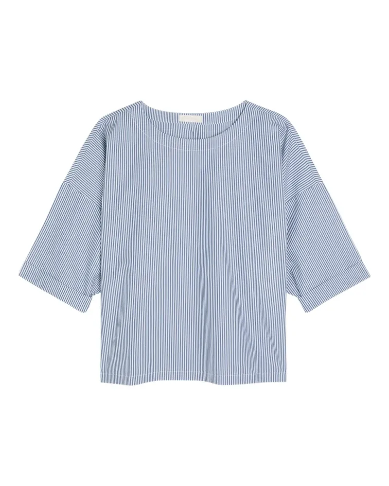 Suzie Kondi Saria striped short-sleeve top - Blau Blau