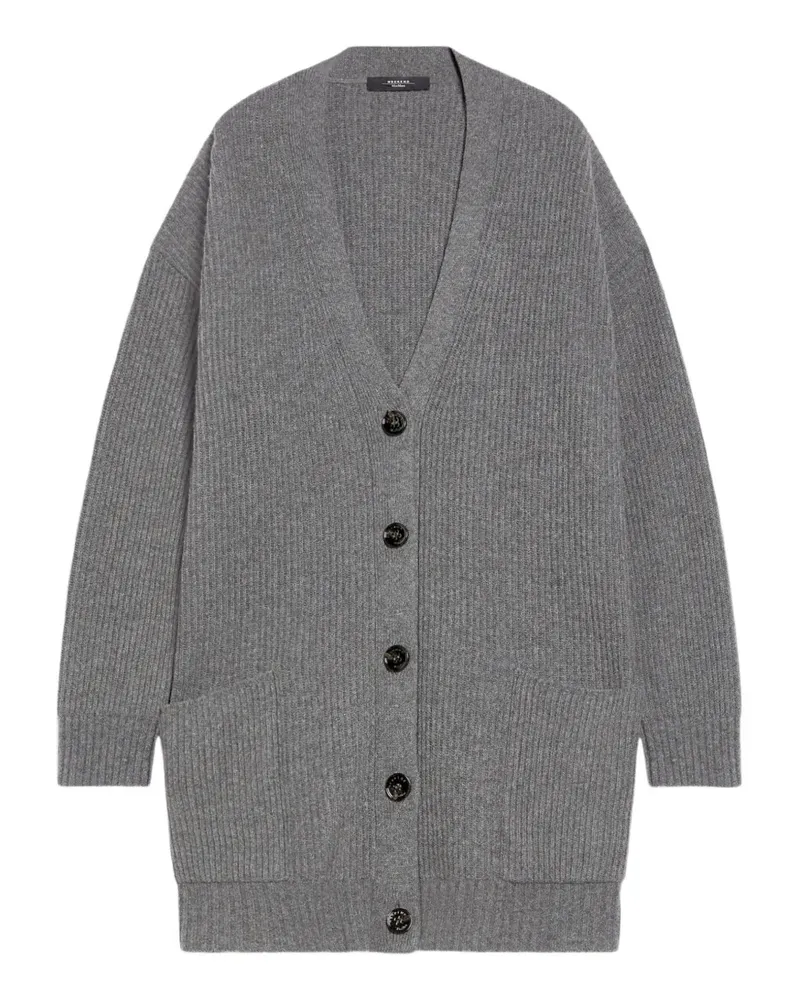 Max Mara Negus Cardigan mit geknöpfter Tasche - Grau Grau