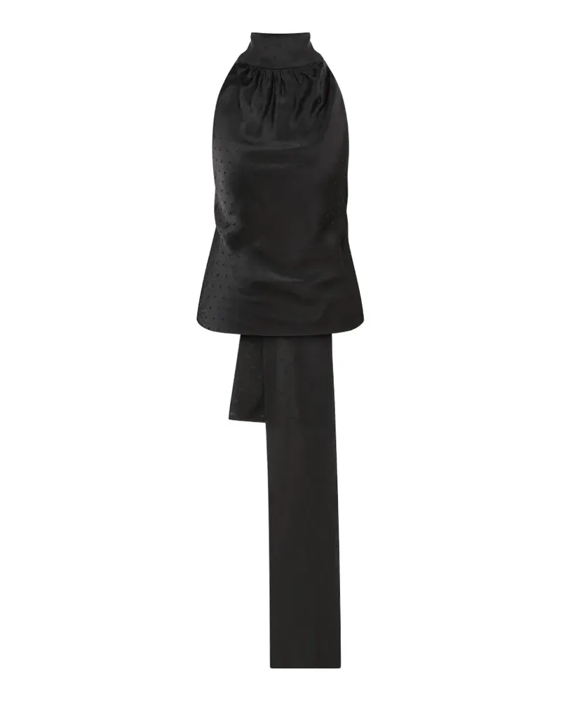 Anna October Demetra polka-dot halterneck top - Schwarz Schwarz