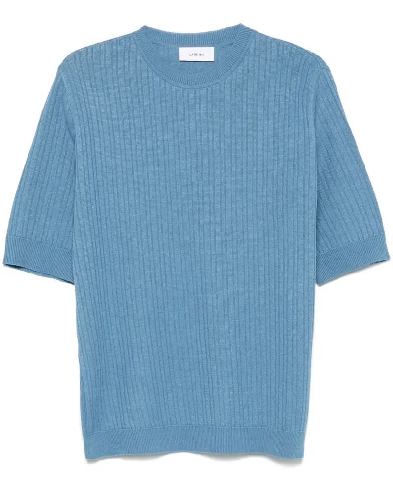 LARDINI T-Shirt aus geripptem Strick - Blau Blau