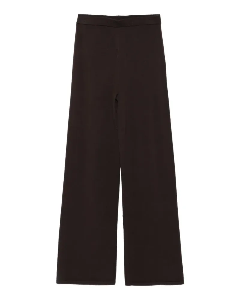 Majestic Weite High-Waist-Hose - Braun Braun