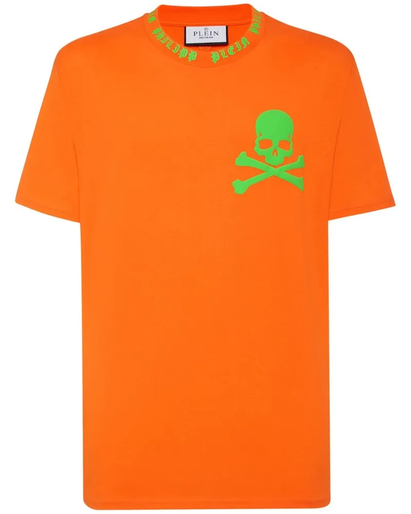 Philipp Plein T-Shirt mit Totenkopf-Print - Orange Orange