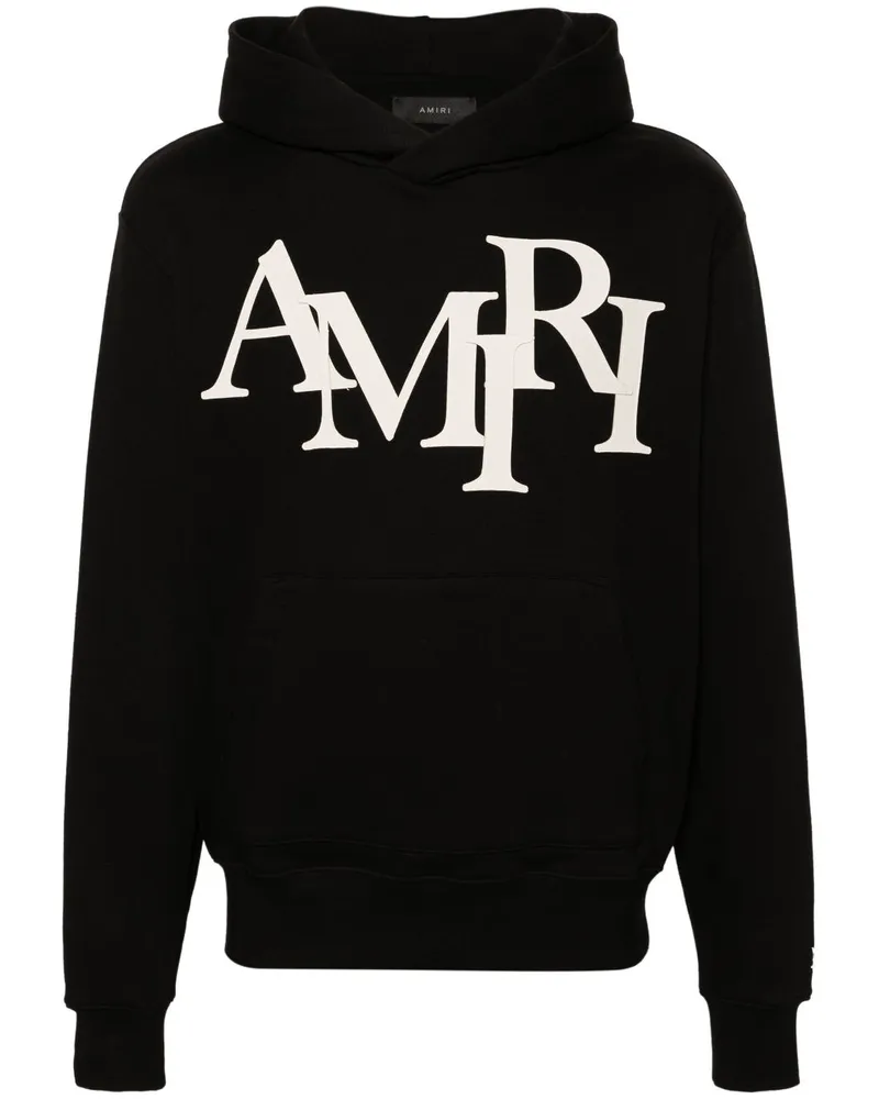Amiri Hoodie mit Logo-Patches - Schwarz Schwarz