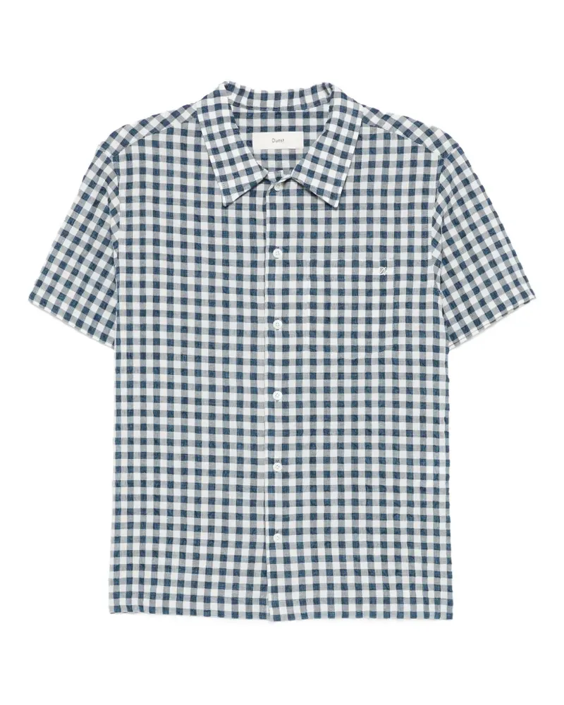 Dunst Pyjama-Oberteil mit Vichy-Karo - Blau Blau