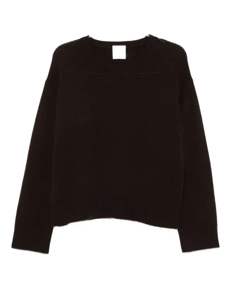 ALLUDE Pullover mit geripptem Saum - Braun Braun