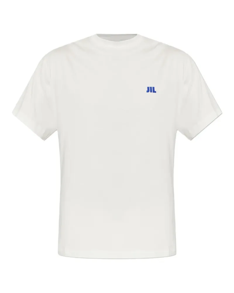 Jil Sander T-Shirt mit Logo-Stickerei - Weiß Weiß
