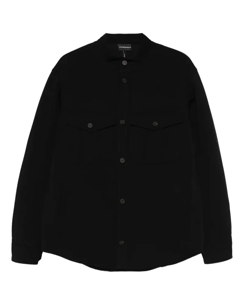 Emporio Armani Hemd mit geknöpfter Tasche - Schwarz Schwarz