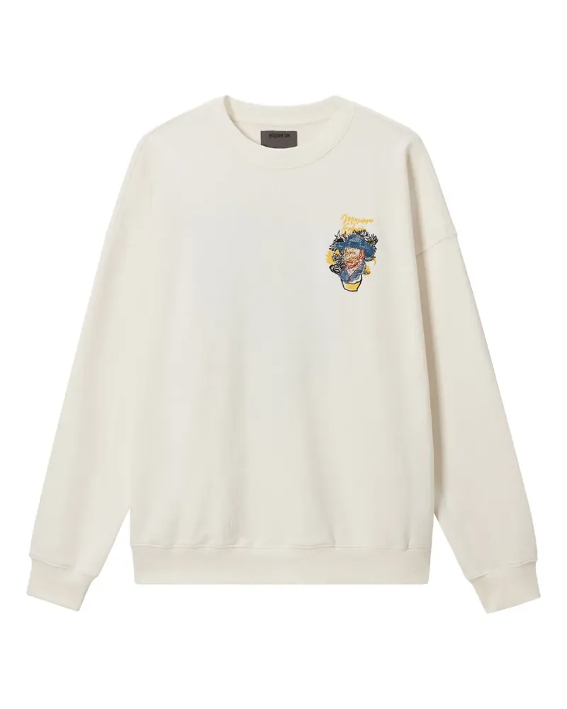 Musium Div. Sweatshirt mit Van-Gogh-Stickerei - Nude Nude