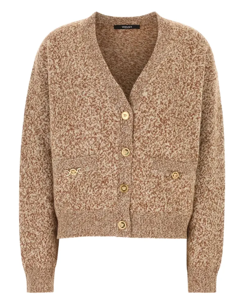 Versace Strukturierter Cardigan mit Knopfleiste - Nude Nude
